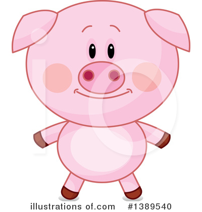 Royalty-Free (RF) Pig Clipart Illustration by Pushkin - Stock Sample #1389540