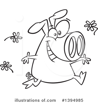 Royalty-Free (RF) Pig Clipart Illustration by toonaday - Stock Sample #1394985
