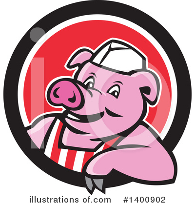Royalty-Free (RF) Pig Clipart Illustration by patrimonio - Stock Sample #1400902