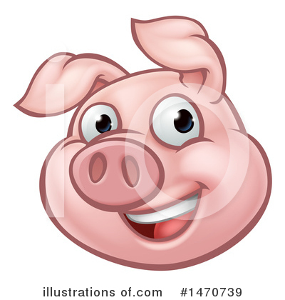 Royalty-Free (RF) Pig Clipart Illustration by AtStockIllustration - Stock Sample #1470739