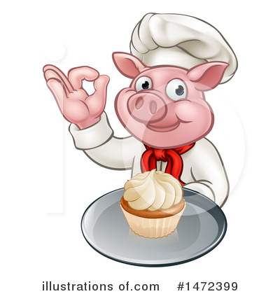 Pig Chef Clipart #1472399 by AtStockIllustration