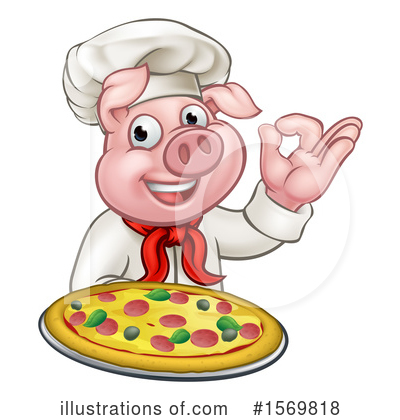 Pig Chef Clipart #1569818 by AtStockIllustration
