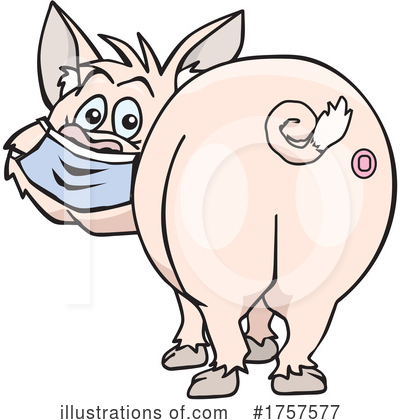Royalty-Free (RF) Pig Clipart Illustration by Dennis Holmes Designs - Stock Sample #1757577