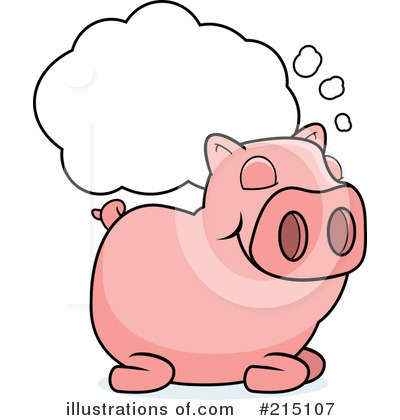 Royalty-Free (RF) Pig Clipart Illustration by Cory Thoman - Stock Sample #215107