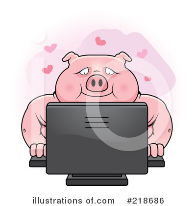 Royalty-Free (RF) Pig Clipart Illustration by Cory Thoman - Stock Sample #218686
