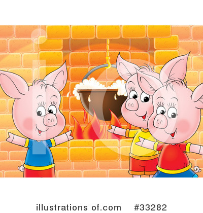 Three Little Pigs Clipart #33282 by Alex Bannykh