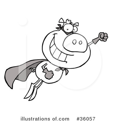 Flying Pig Clipart #36057 by Hit Toon