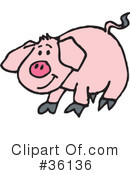 Pig Clipart #36136 by Dennis Holmes Designs
