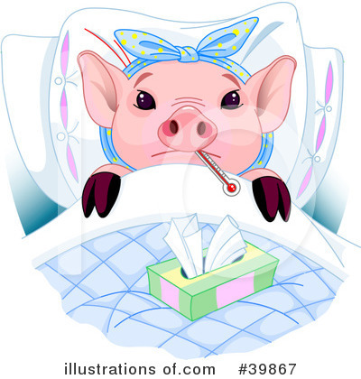 Sick Pig Clipart #39867 by Pushkin