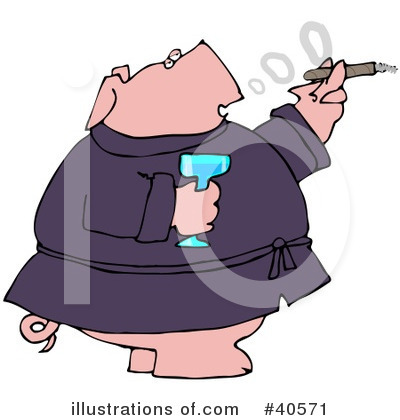 Royalty-Free (RF) Pig Clipart Illustration by djart - Stock Sample #40571