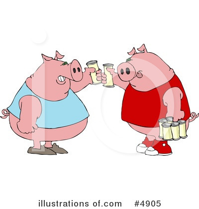 Royalty-Free (RF) Pig Clipart Illustration by djart - Stock Sample #4905