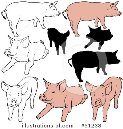 Royalty-Free (RF) Pig Clipart Illustration by dero - Stock Sample #51233