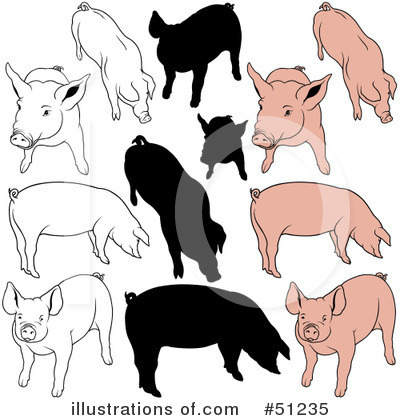 Royalty-Free (RF) Pig Clipart Illustration by dero - Stock Sample #51235