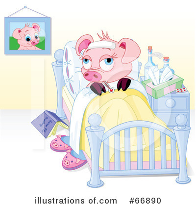 Royalty-Free (RF) Pig Clipart Illustration by Pushkin - Stock Sample #66890