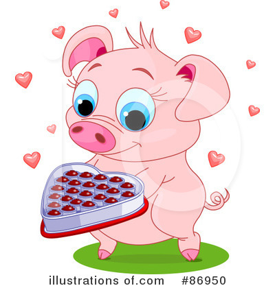 Royalty-Free (RF) Pig Clipart Illustration by Pushkin - Stock Sample #86950