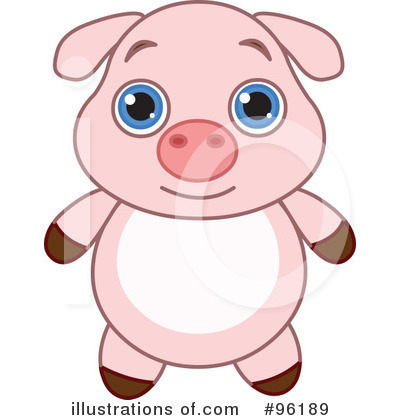 Royalty-Free (RF) Pig Clipart Illustration by Pushkin - Stock Sample #96189