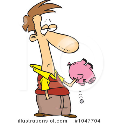 Royalty-Free (RF) Piggy Bank Clipart Illustration by toonaday - Stock Sample #1047704