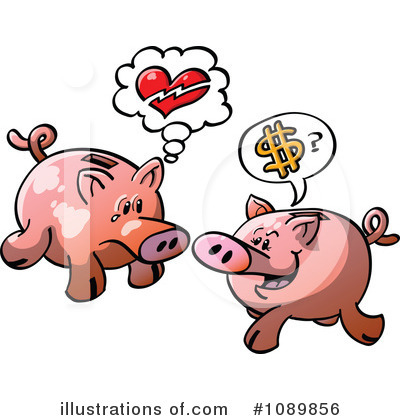 Royalty-Free (RF) Piggy Bank Clipart Illustration by Zooco - Stock Sample #1089856