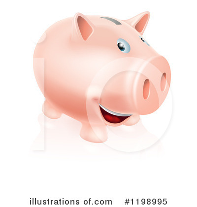 Royalty-Free (RF) Piggy Bank Clipart Illustration by AtStockIllustration - Stock Sample #1198995