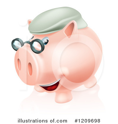 Piggy Bank Clipart #1209698 by AtStockIllustration