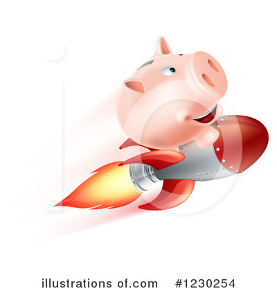 Piggy Bank Clipart #1230254 by AtStockIllustration