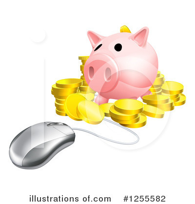 Royalty-Free (RF) Piggy Bank Clipart Illustration by AtStockIllustration - Stock Sample #1255582