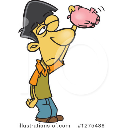 Royalty-Free (RF) Piggy Bank Clipart Illustration by toonaday - Stock Sample #1275486