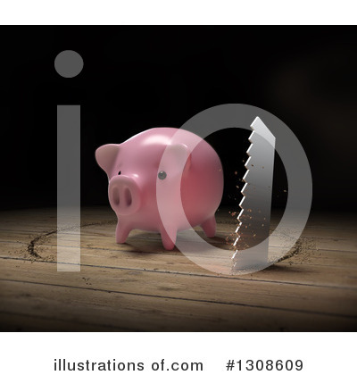 Royalty-Free (RF) Piggy Bank Clipart Illustration by Mopic - Stock Sample #1308609