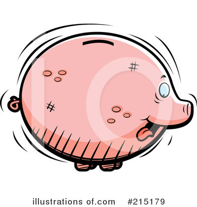 Royalty-Free (RF) Piggy Bank Clipart Illustration by Cory Thoman - Stock Sample #215179