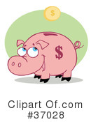 Piggy Bank Clipart #37028 by Hit Toon