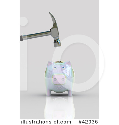 Royalty-Free (RF) Piggy Bank Clipart Illustration by stockillustrations - Stock Sample #42036