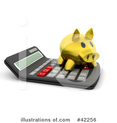 Royalty-Free (RF) Piggy Bank Clipart Illustration by KJ Pargeter - Stock Sample #42256