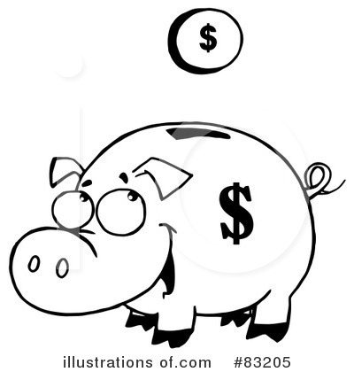 Royalty-Free (RF) Piggy Bank Clipart Illustration by Hit Toon - Stock Sample #83205