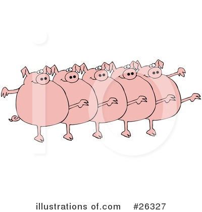 Royalty-Free (RF) Pigs Clipart Illustration by djart - Stock Sample #26327