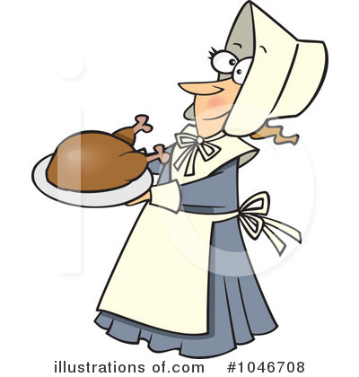 Royalty-Free (RF) Pilgrim Clipart Illustration by toonaday - Stock Sample #1046708
