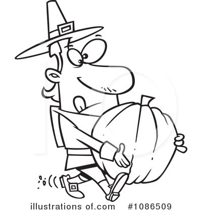 Royalty-Free (RF) Pilgrim Clipart Illustration by toonaday - Stock Sample #1086509