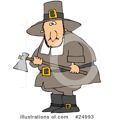 Royalty-Free (RF) Pilgrim Clipart Illustration by djart - Stock Sample #24993