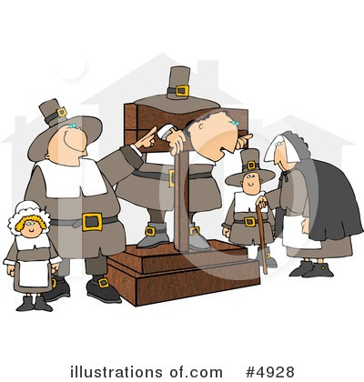 Royalty-Free (RF) Pilgrim Clipart Illustration by djart - Stock Sample #4928