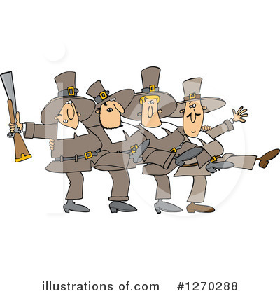Royalty-Free (RF) Pilgrims Clipart Illustration by djart - Stock Sample #1270288