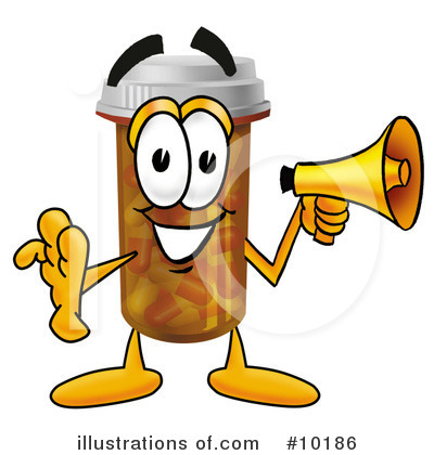 Royalty-Free (RF) Pill Bottle Clipart Illustration by Mascot Junction - Stock Sample #10186
