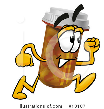 Royalty-Free (RF) Pill Bottle Clipart Illustration by Mascot Junction - Stock Sample #10187