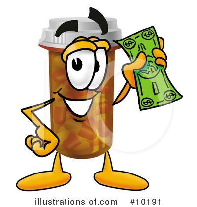 Royalty-Free (RF) Pill Bottle Clipart Illustration by Mascot Junction - Stock Sample #10191
