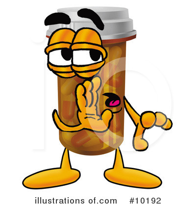 Pill Bottle Clipart #10192 by Mascot Junction