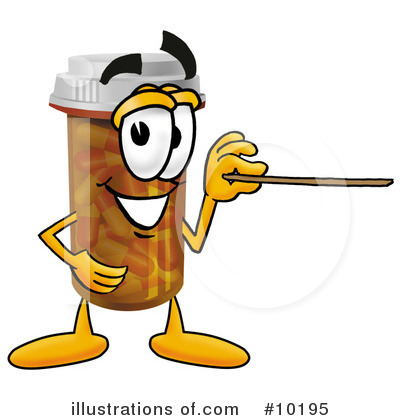Pill Bottle Clipart #10195 by Mascot Junction