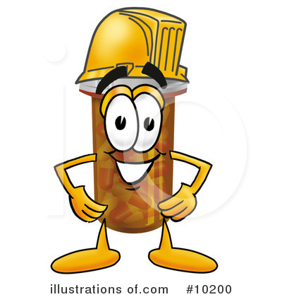 Hard Hat Clipart #10200 by Mascot Junction