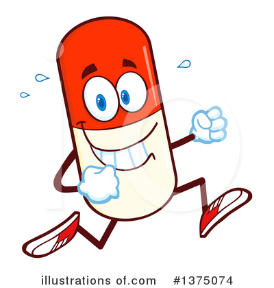 Royalty-Free (RF) Pill Character Clipart Illustration by Hit Toon - Stock Sample #1375074