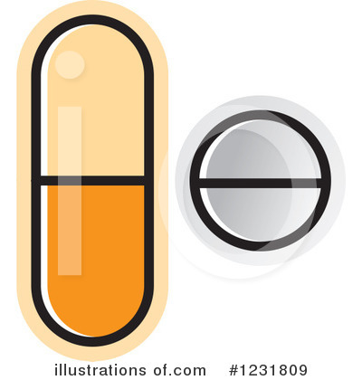 Royalty-Free (RF) Pill Clipart Illustration by Lal Perera - Stock Sample #1231809