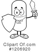 Pill Mascot Clipart #1206920 by Hit Toon