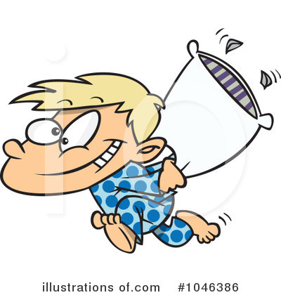 Royalty-Free (RF) Pillow Fight Clipart Illustration by toonaday - Stock Sample #1046386