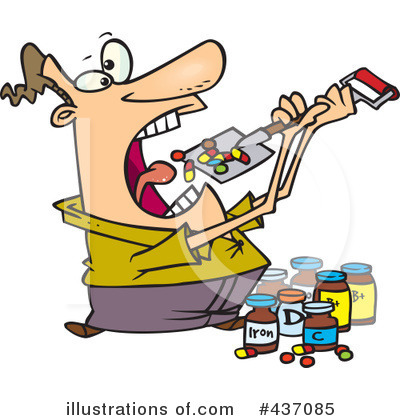 Royalty-Free (RF) Pills Clipart Illustration by toonaday - Stock Sample #437085